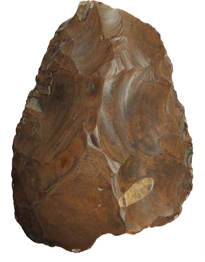 A Palaeolithic chert handaxe found at Thebes, Egypt