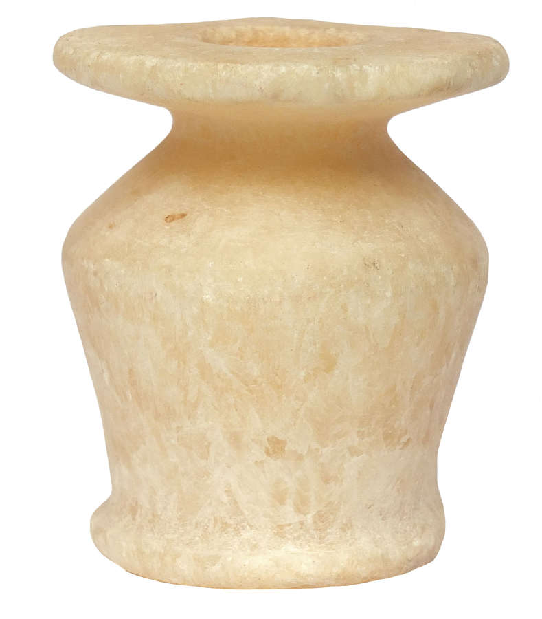 An Egyptian alabaster cosmetic pot, c. 2055-1650 B.C.