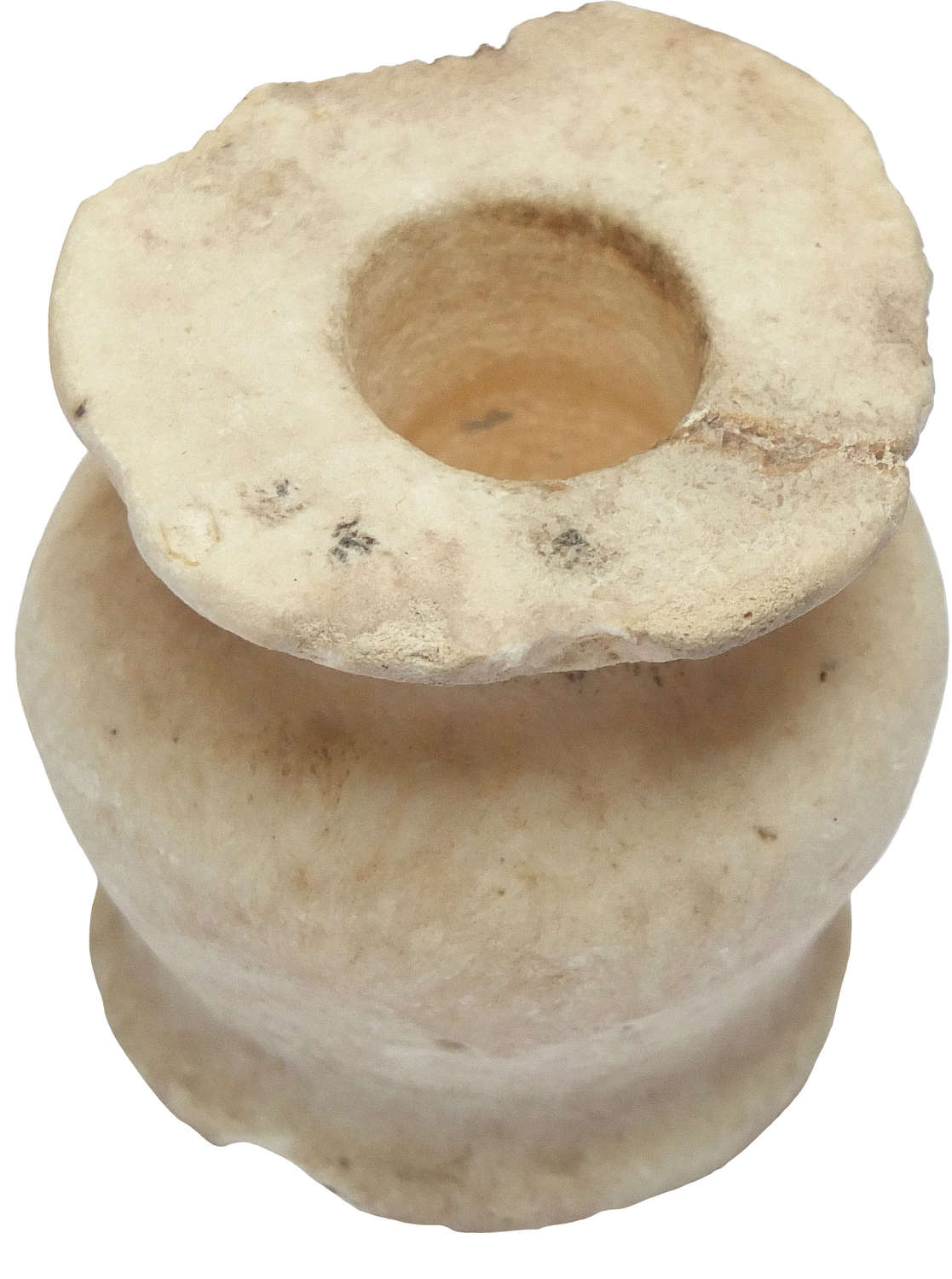 An Egyptian alabaster cosmetic pot, c. 2055-1650 B.C.
