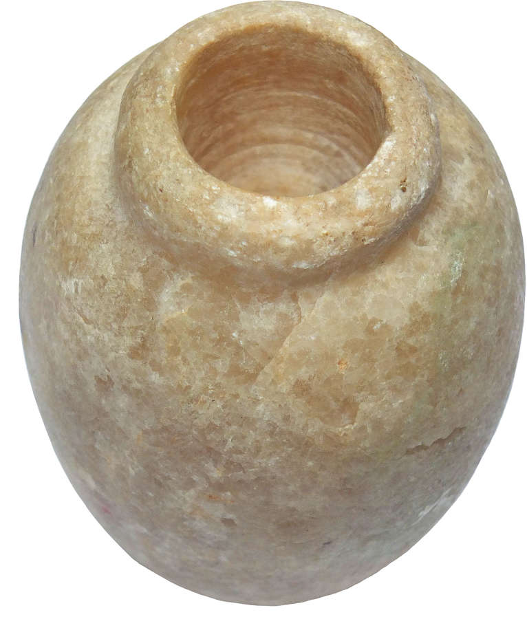 An Egyptian Old Kingdom alabaster funerary ‘dummy’ jar