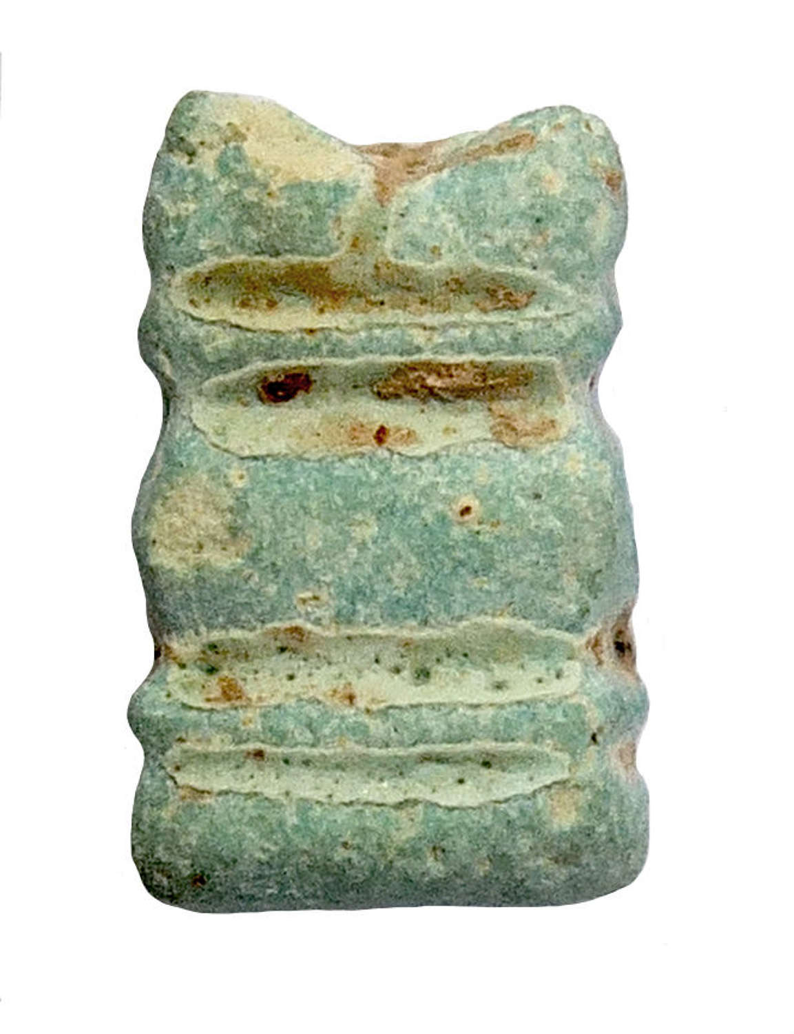 A small Egyptian faience altar amulet, c. 600 B.C. - 395 A.D.