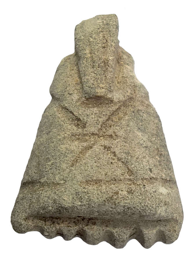 An Egyptian grey stone Menkhet counterpoise amulet, c. 600-300 B.C.