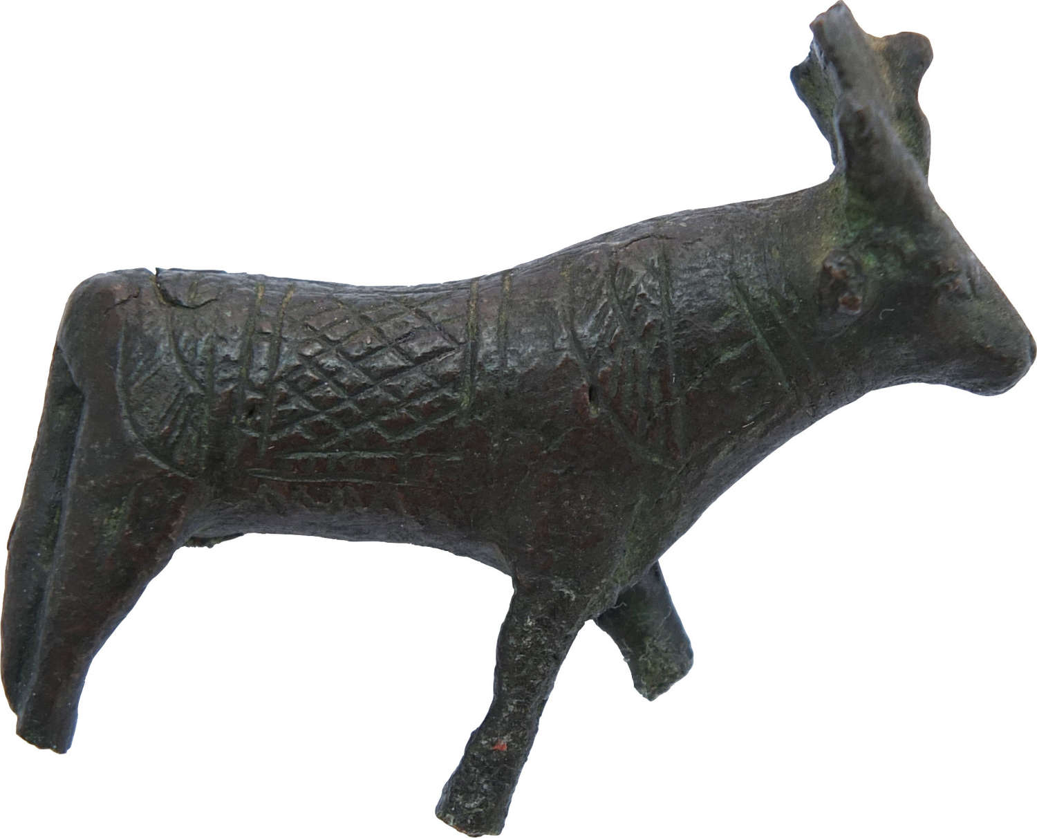 A fine Egyptian bronze Apis bull, c. 600-30 B.C.