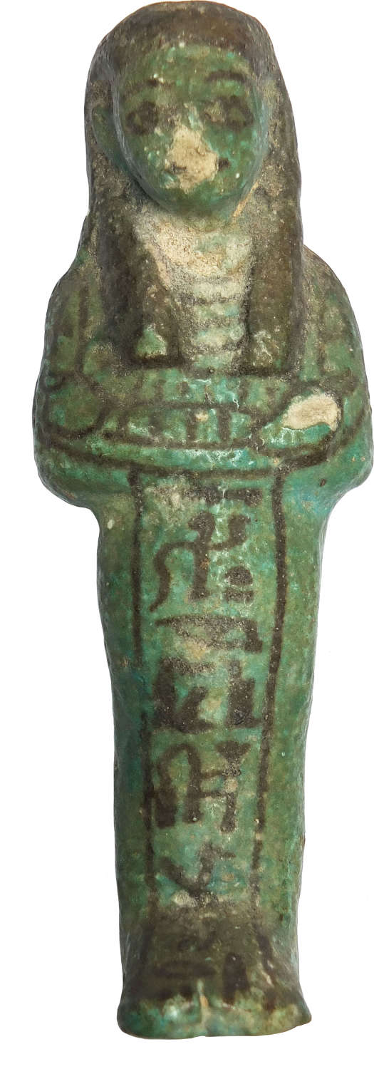 An Egyptian faience ushabti to the scribe, Pa-iry, c. 1069-715 B.C.