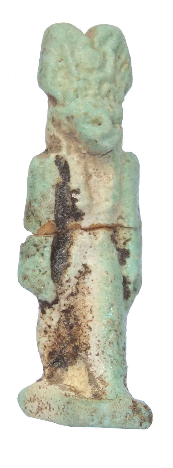An Egyptian faience amulet of a standing goddess, c. 600-300 B.C.
