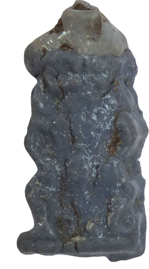 An Egyptian Amarna carolina blue faience Bes pendant, c. 1330 B.C.