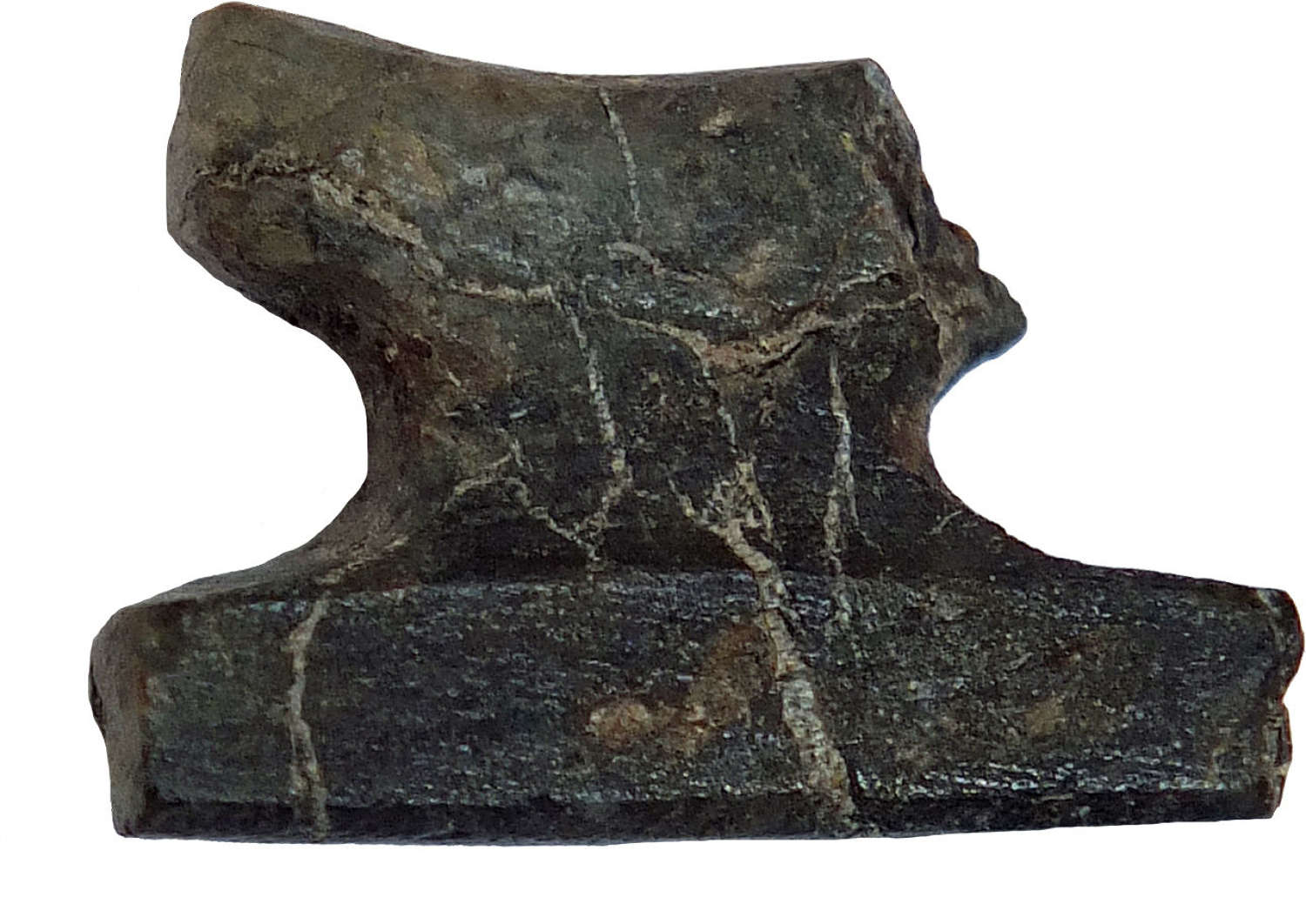 A small Egyptian hardstone headrest amulet, 1st Millennium B.C.