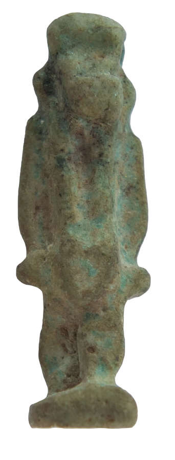 An Egyptian faience amulet of a deity, Late Period, c. 600-30 B.C.