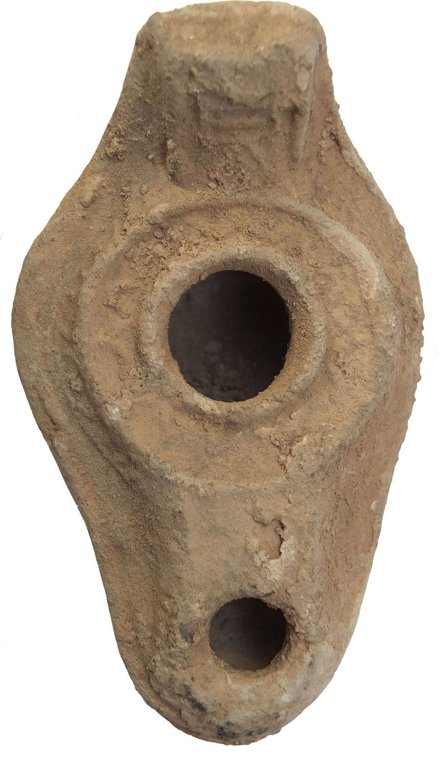A Byzantine Syro-Palestinian pottery oil lamp, c. 500–650 A.D.
