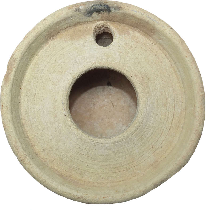 An early Islamic pottery oil lamp, c. 8th-10th Century A.D.