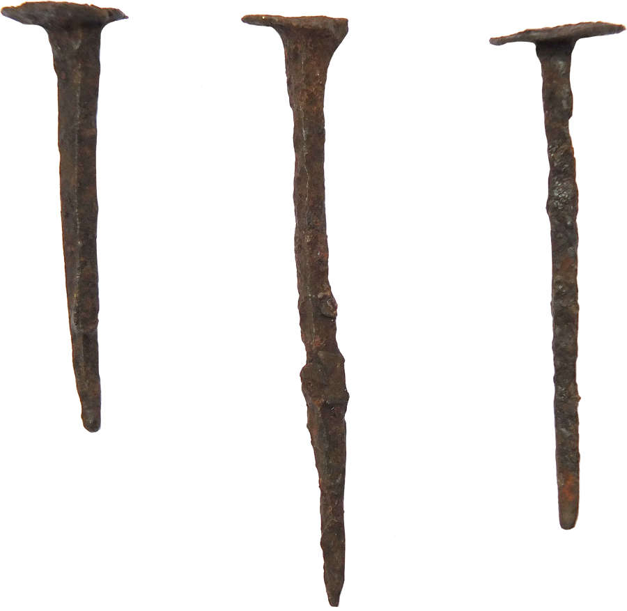 Roman iron nails from the famous Inchtuthil nail hoard, 87 A.D.