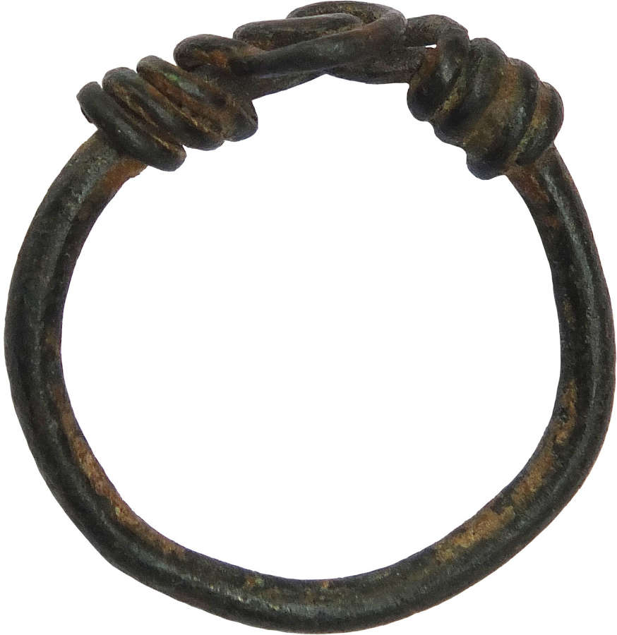 An Anglo-Saxon bronze finger ring, c. 9th - 10th Century A.D.