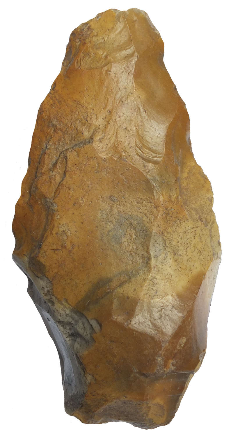 A Lower Palaeolithic flint handaxe from West Dean, Sussex