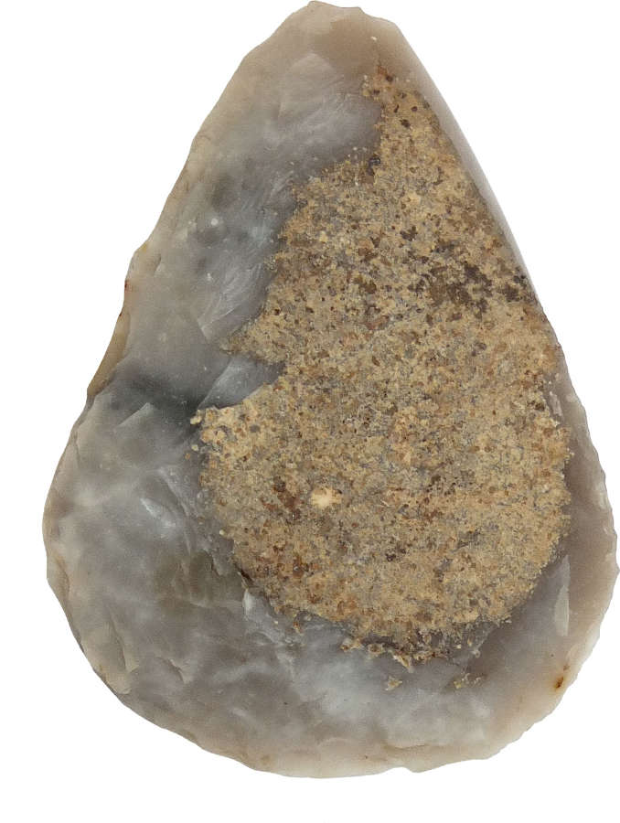 A Neolithic unfinished flint arrowhead found on the Yorkshire Wolds