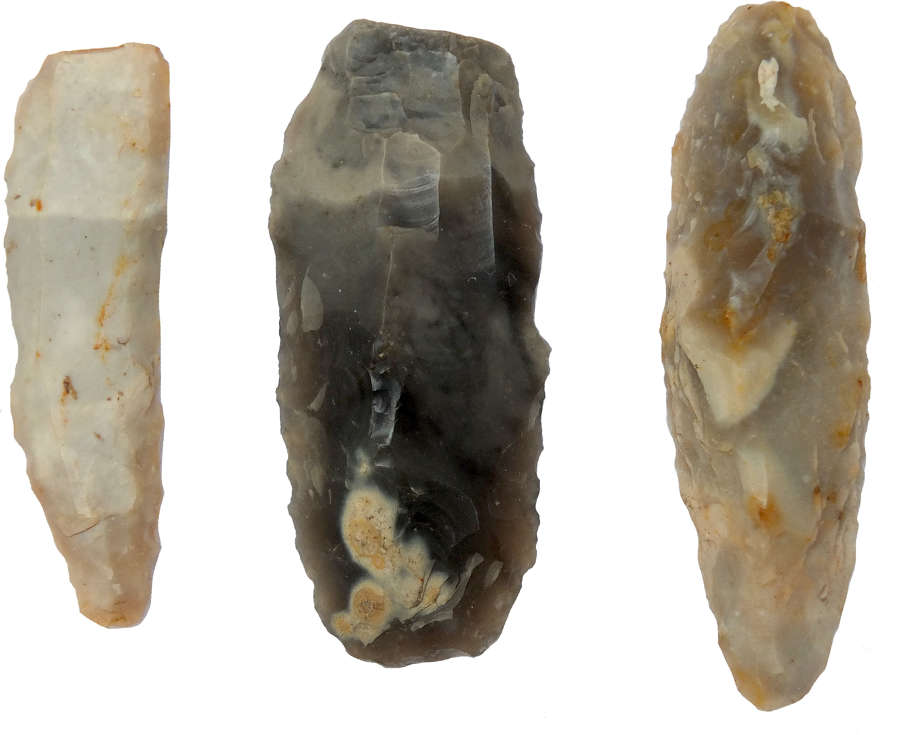 A group of three Neolithic to Middle Bronze Age flint knives