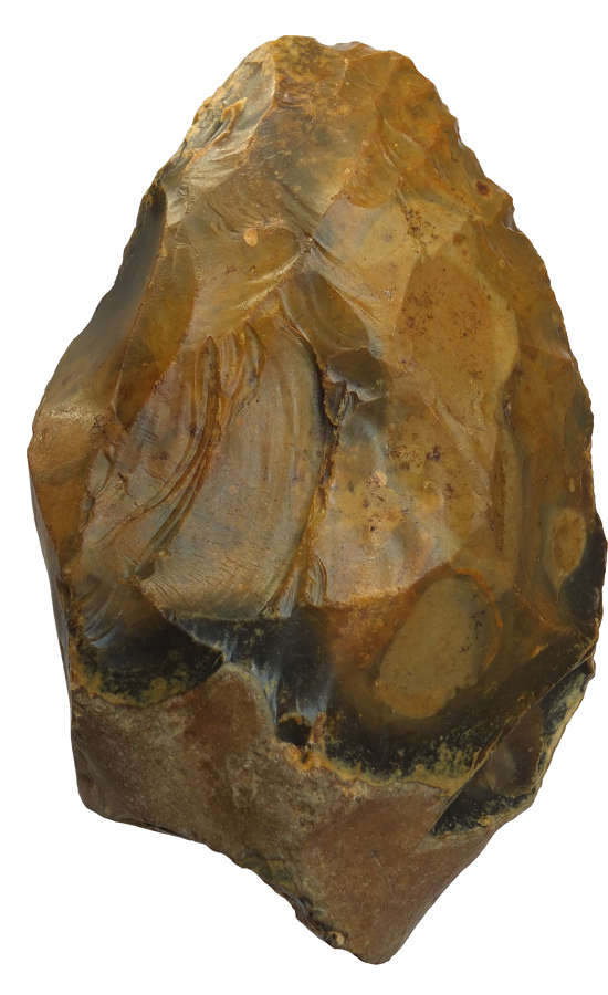 A Lower Palaeolithic Acheulian flint handaxe from Barnham, Suffolk