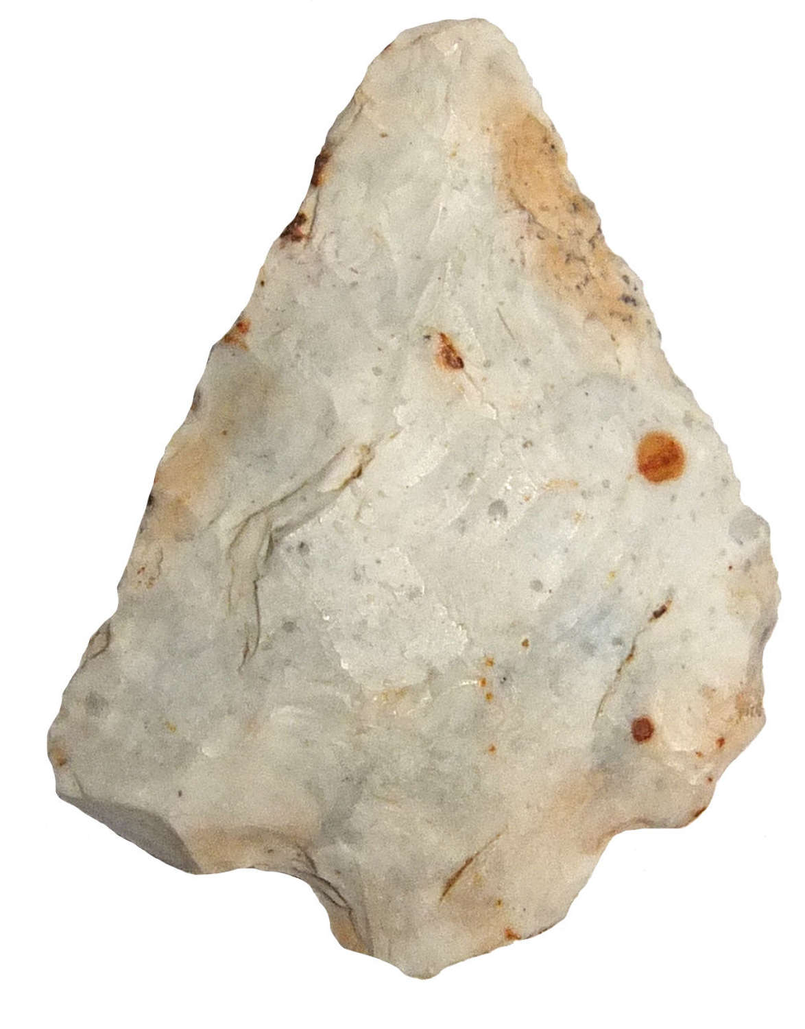 A Late Neolithic - Early Bronze Age barbed and tanged flint arrowhead