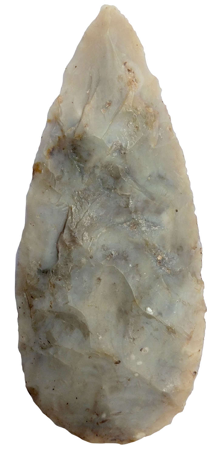 A North American Indian flint knife found in Ohio