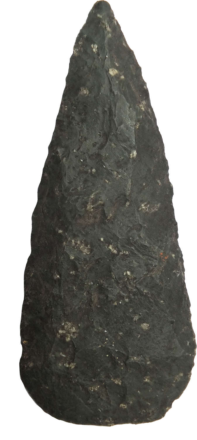 A North American Indian rhyolite knife found in Massachusetts
