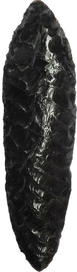 A Mexican bifacially flaked obsidian knife