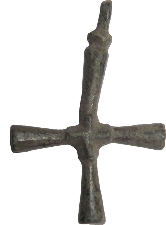 A Byzantine bronze pendant cross, c. 6th-10th Century A.D.