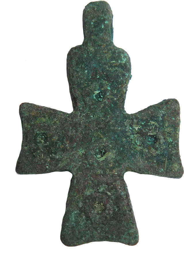 A Byzantine bronze pendant cross, c. 7th - 8th Century A.D.