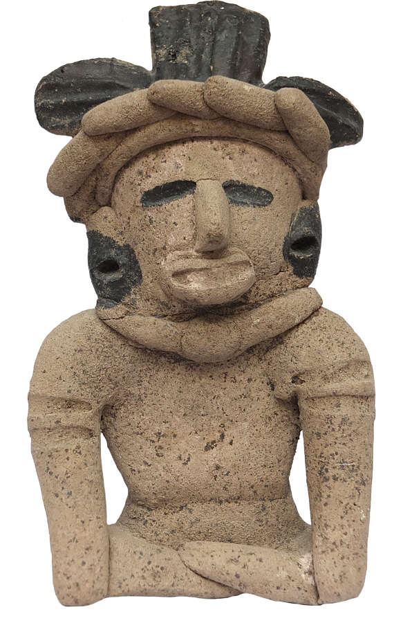 A Mexican Vera Cruz terracotta seated figure, c. 400-600 A.D.