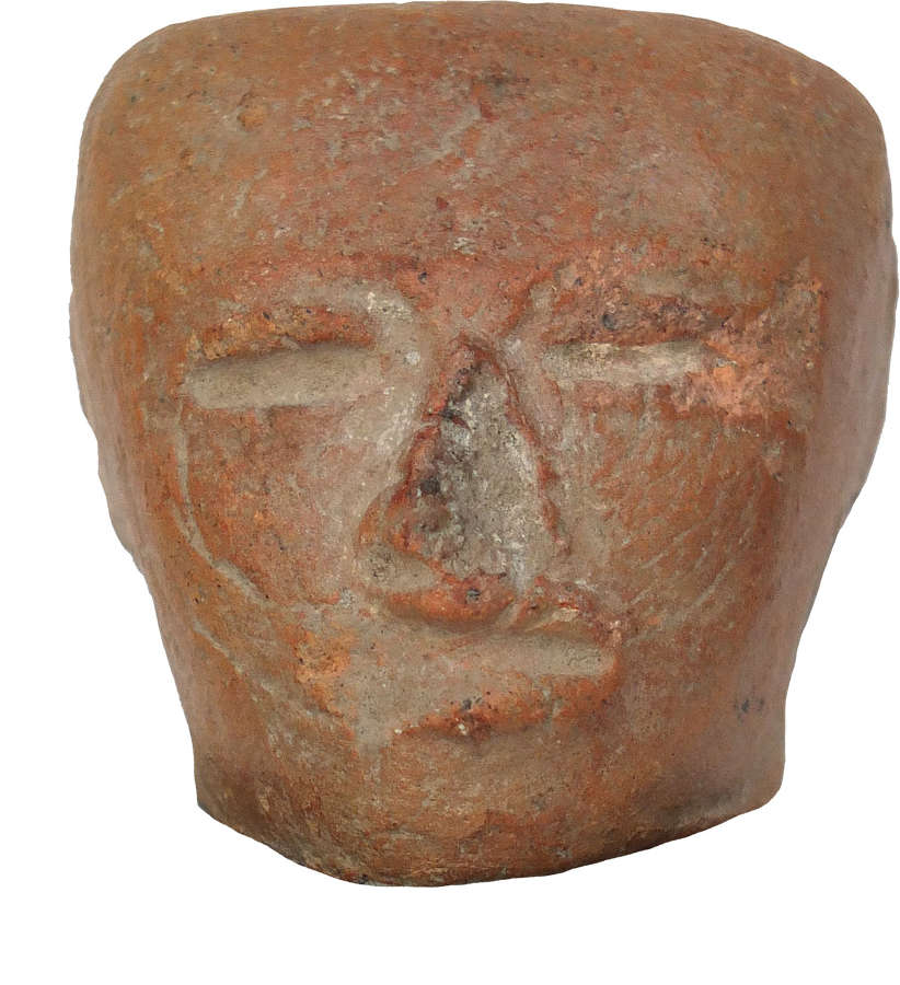 A Teotihuacan terracotta head, central Mexico