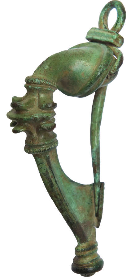 A fine Roman bronze trumpet brooch, c. 1st-2nd Century A.D.