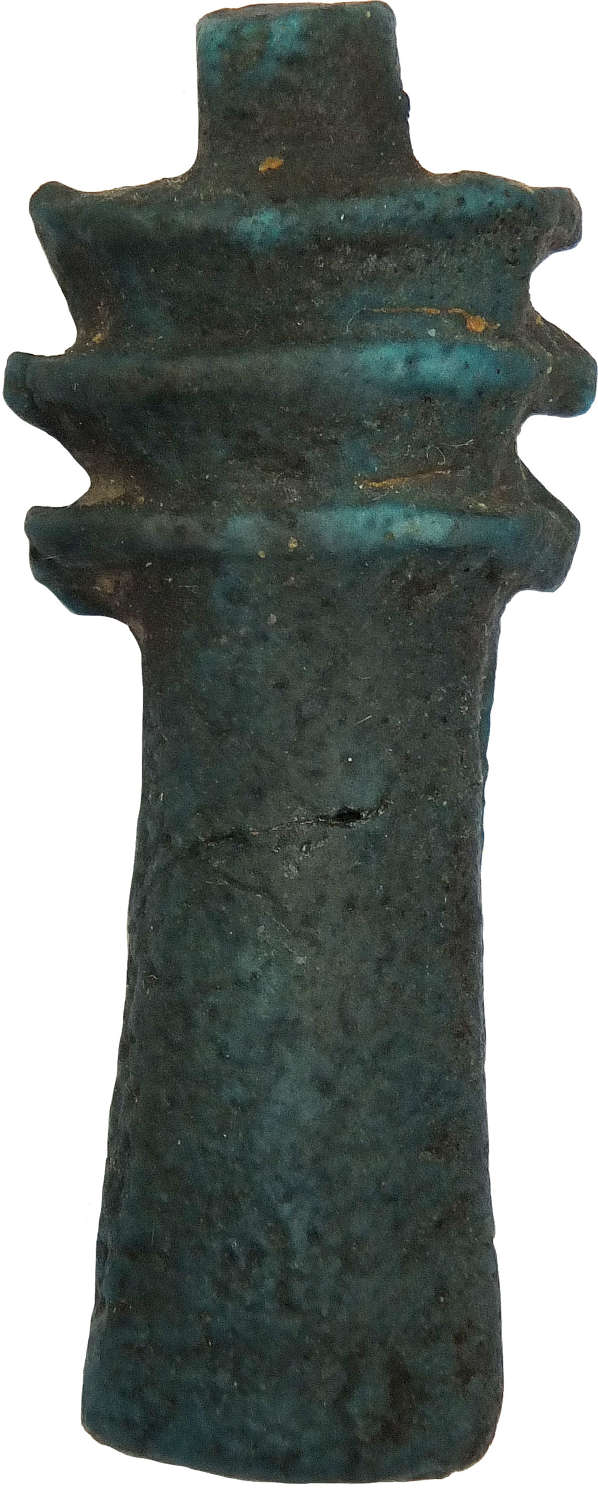 A good-sized Egyptian Djed column amulet, c. 730-300 B.C.