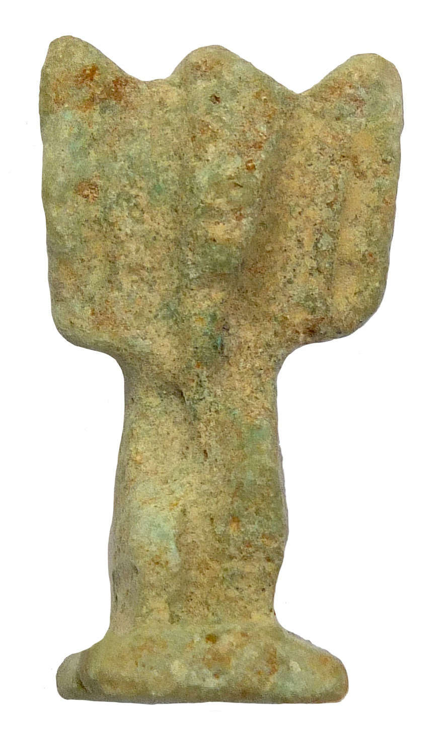 An Egyptian faience Shu amulet of degenerate type, c. 730-300 B.C.