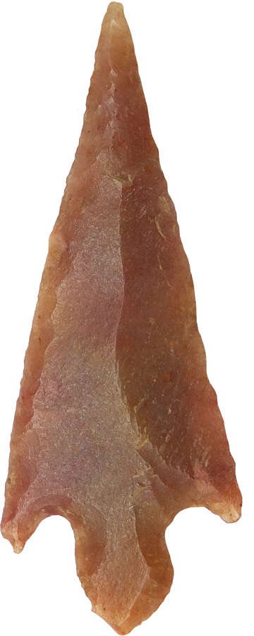 An Egyptian flint arrowhead, Fayum Neolithic, c. 5200-4000 B.C.