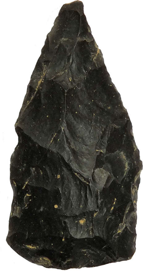 A North American Indian triangular flint arrowhead