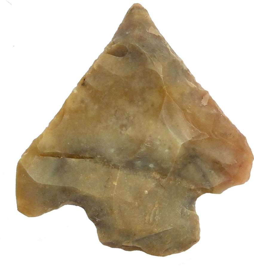 A North American Indian Archaic flint stemmed point