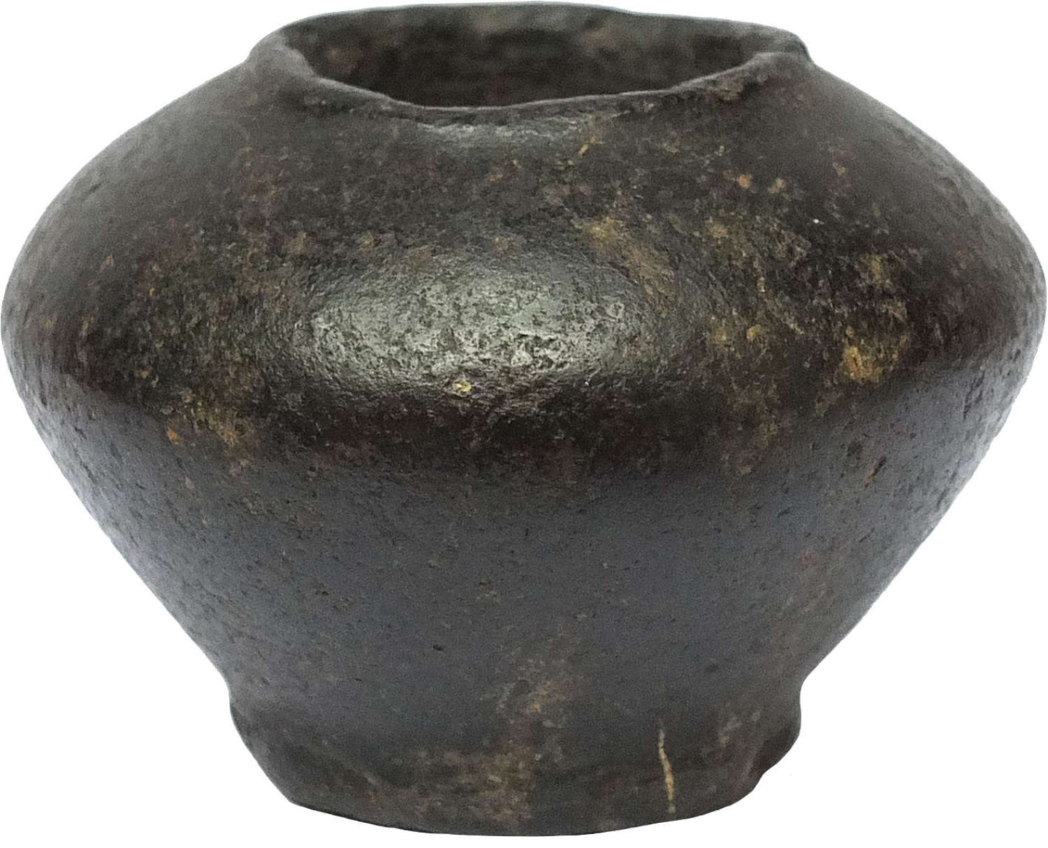 An Egyptian basalt kohl jar, Middle Kingdom, c. 2050-1650 B.C.