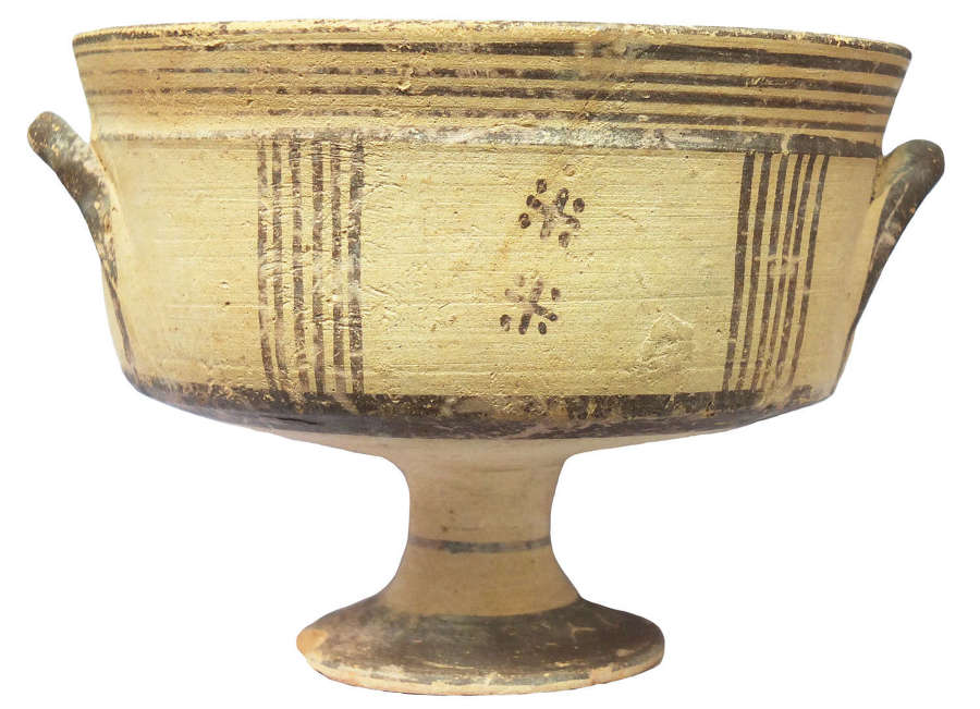 A Cypriote Bichrome Ware stemmed chalice c. 850-700 B.C.