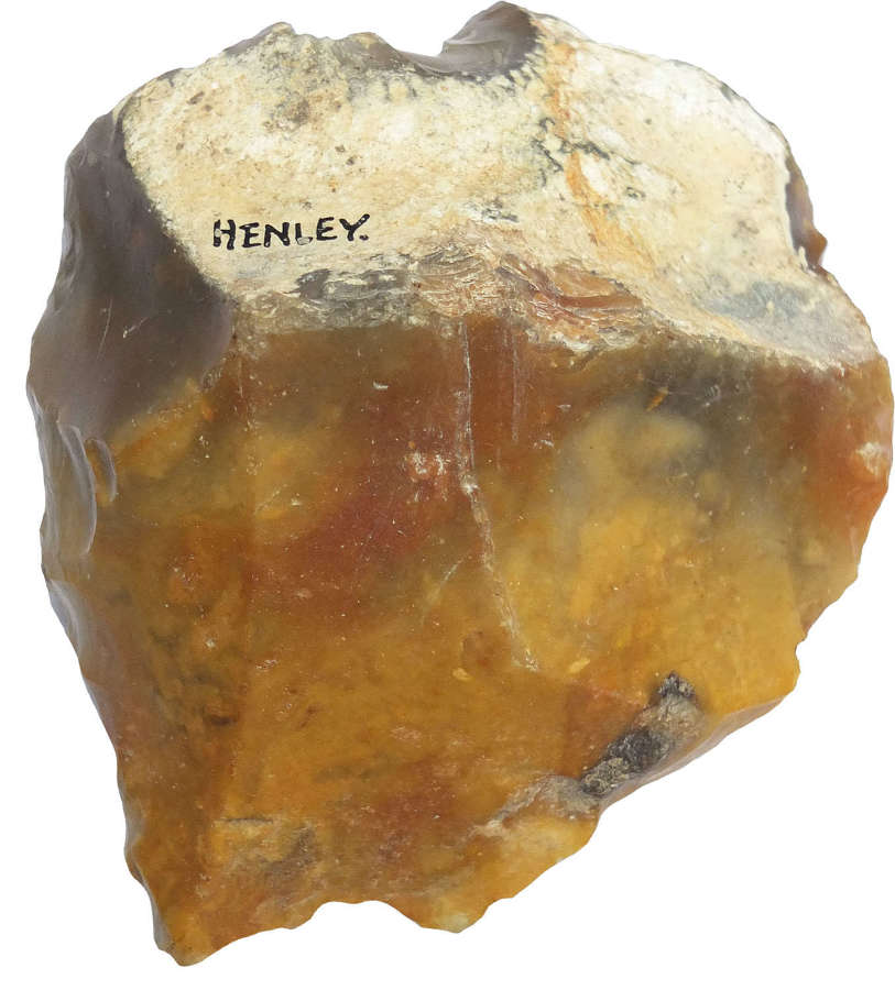 A Clactonian grey flint chopping tool from Henley upon Thames