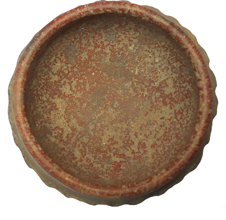 A small Costa Rican orange terracotta bowl, c. 800-1500 A.D.