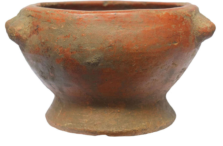 A small Costa Rican red-slipped terracotta bowl, c. 800-1500 A.D.