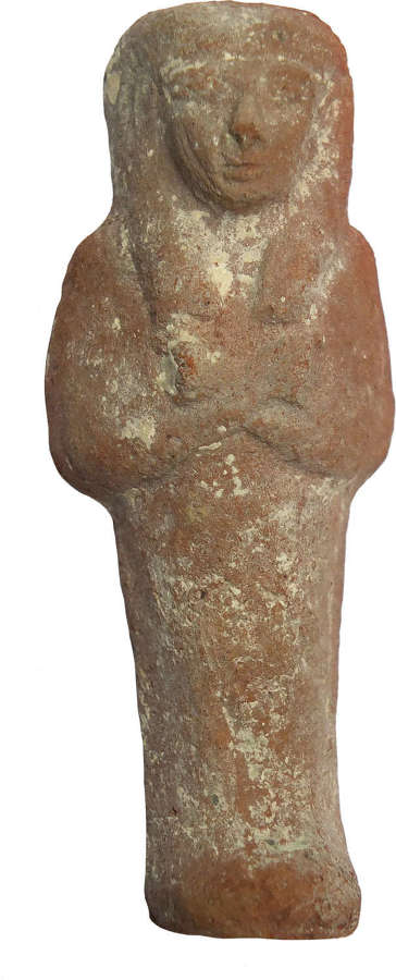 An Egyptian terracotta ushabti, 22nd Dynasty, 945-715 B.C.