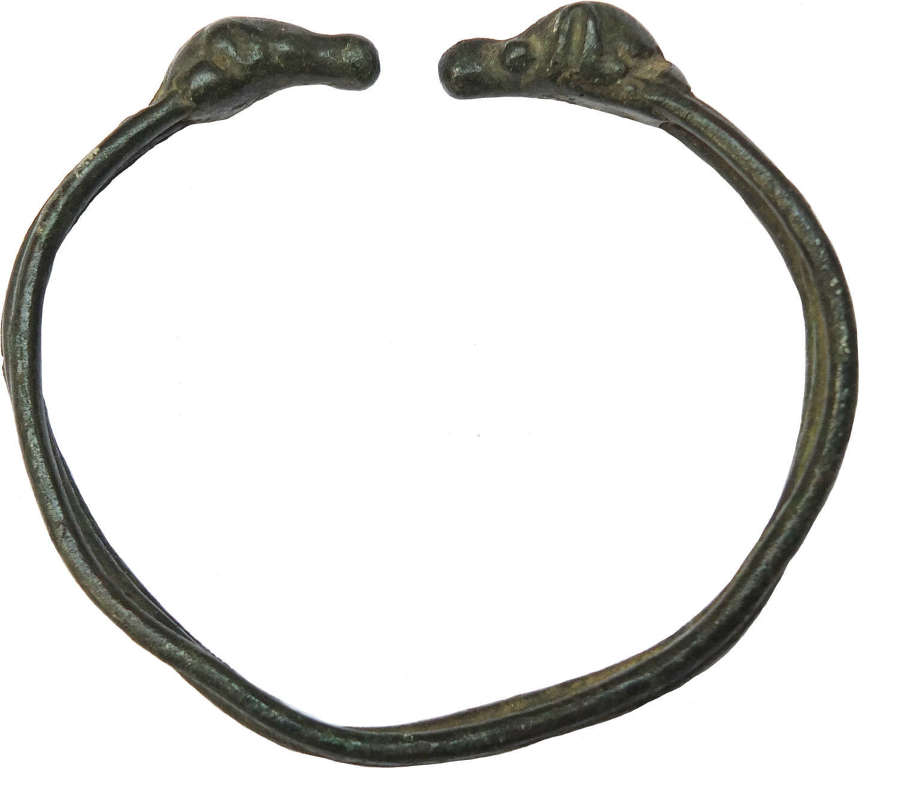 A Luristan bronze bracelet, 12th-8th Century B.C.