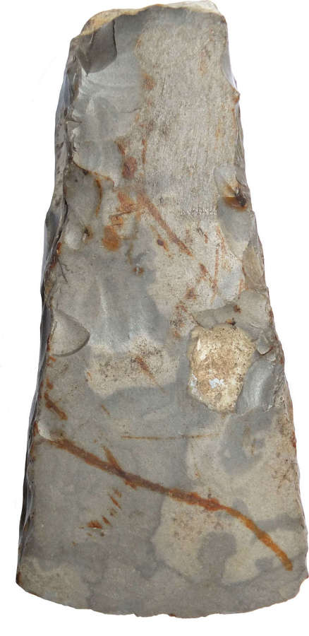 A Danish Neolithic partially-polished flint axe, 3rd Millennium B.C.