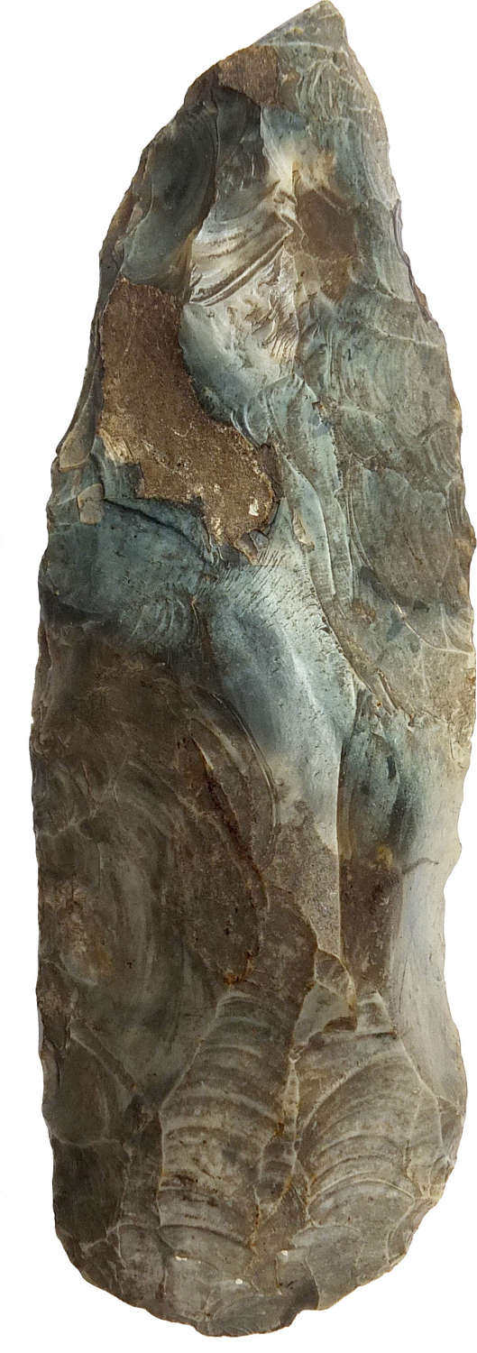 A Mesolithic flint tranchet axe, c. 10000-4000 B.C.