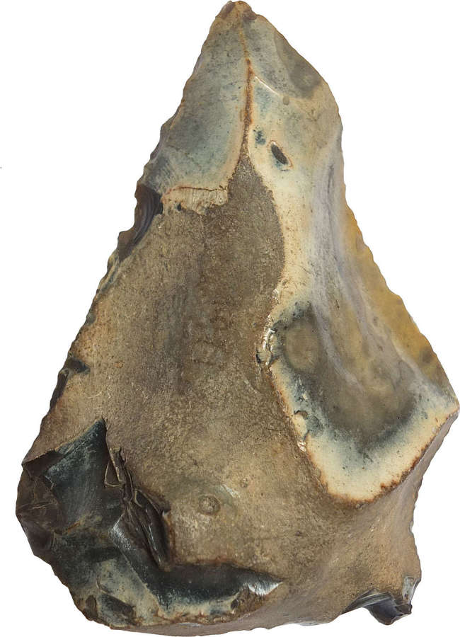 A Lower Palaeolithic flint handaxe, c. 300,000-500,000 years B.P.