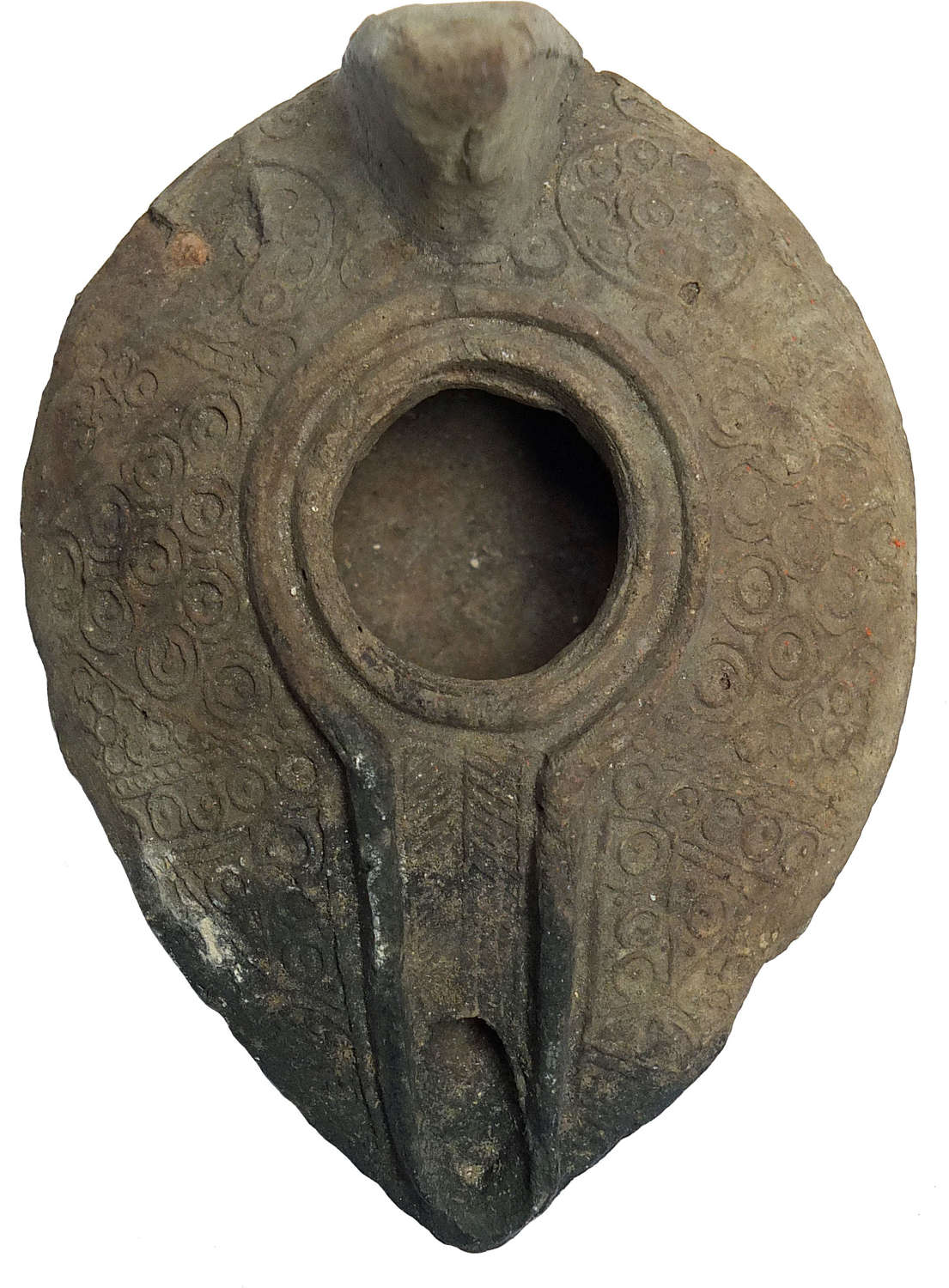 A Syro-Palestinian terracotta oil lamp, c. 6th-7th Century A.D.