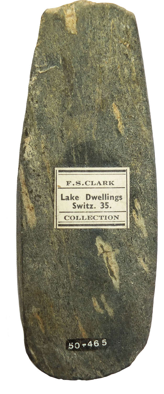 A small Neolithic ground gneiss axehead from the Swiss Lake Dwellings