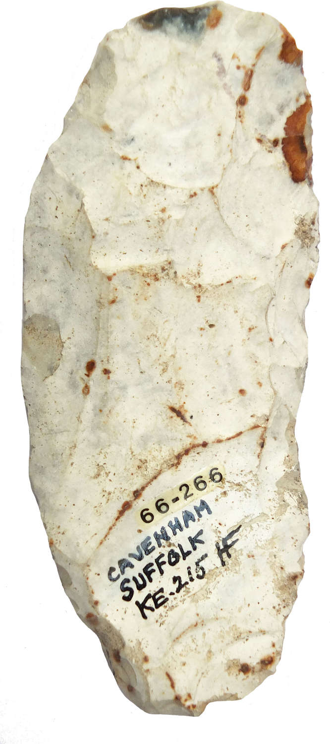 A Neolithic bifacially-flaked flint knife, Cavenham, Suffolk
