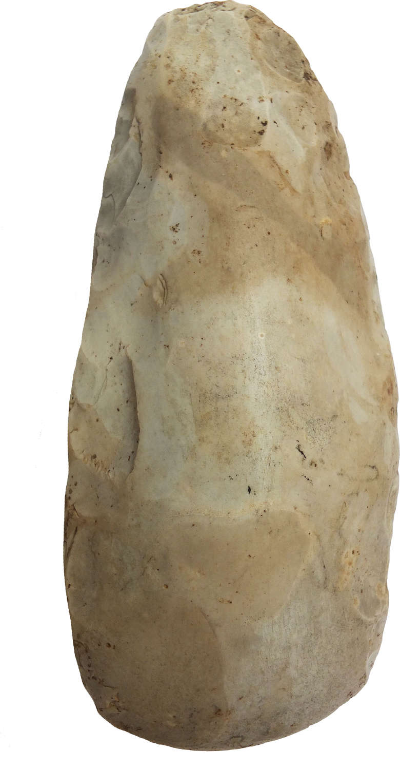 A good-sized Neolithic flint polished axe, 3rd to 4th Millennium B.C.
