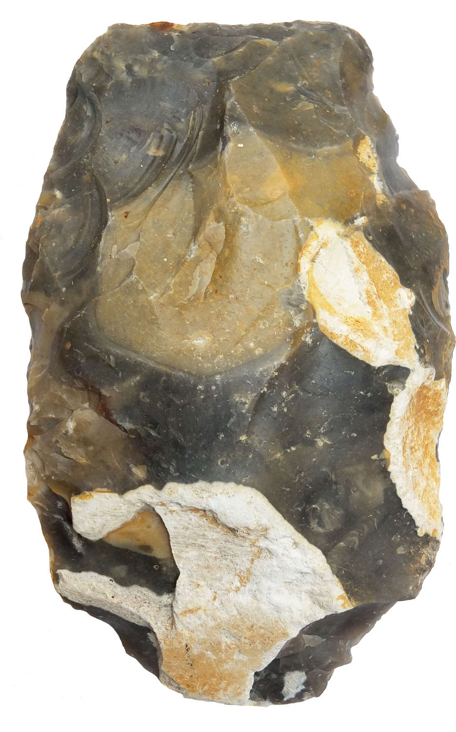 A Lower Palaeolithic mottled brown flint cleaver