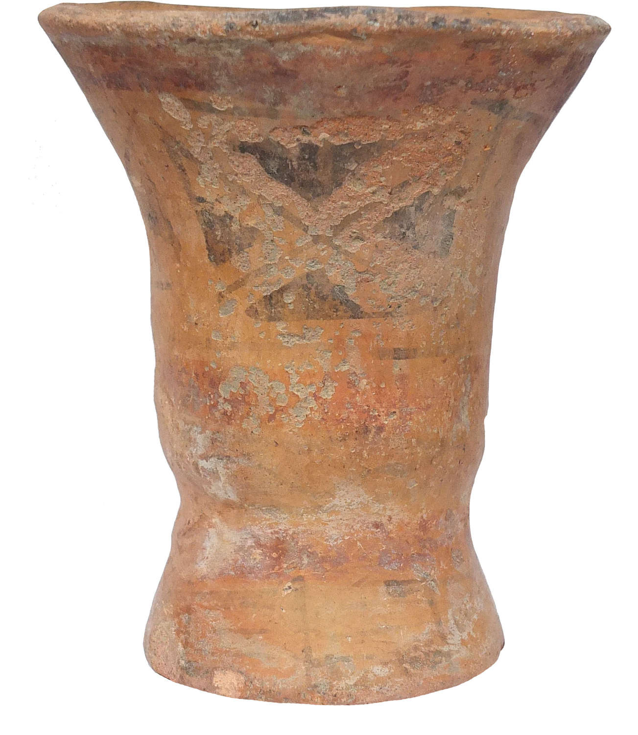 A Bolivian pottery beaker in debased Tiahuanaco style